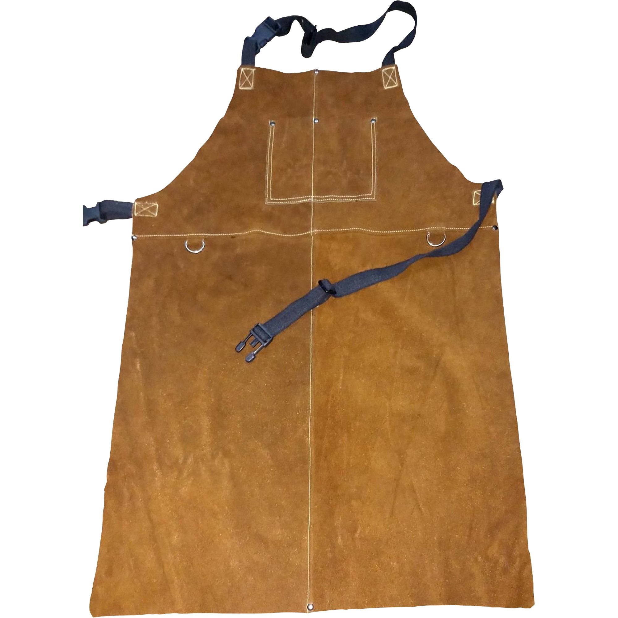 Ironton Leather Welding Apron — Extra Large, Brown